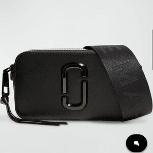 Marc Jacobs The Snapshot DTM Black Leather Crossbody Bag